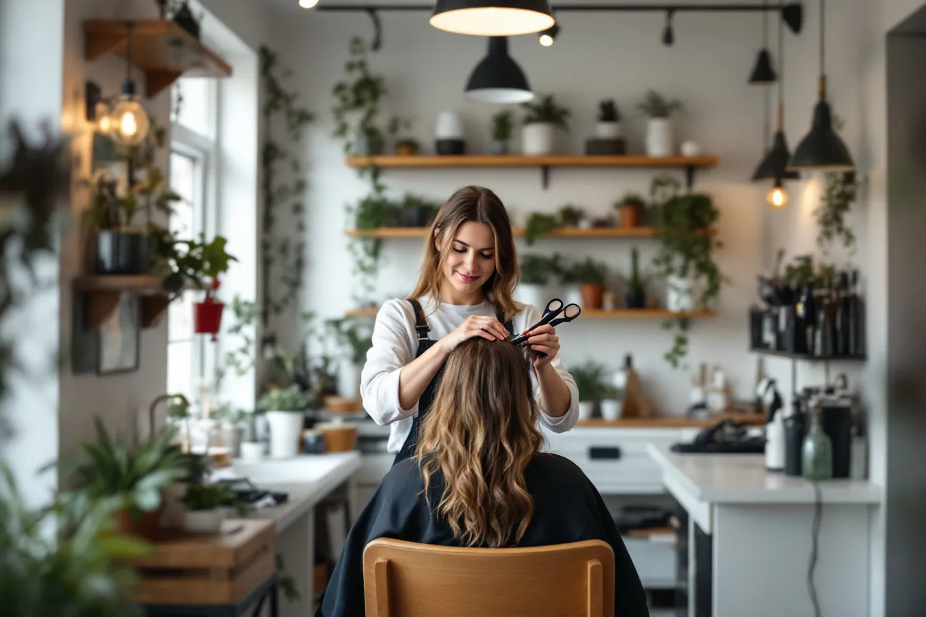 Markedsføring for frisører og salonger — illustrasjon