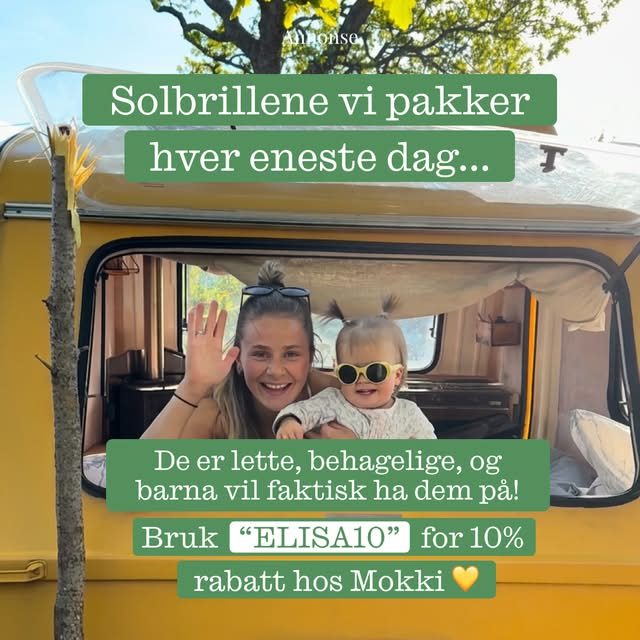 Mokki influencer-annonse med rabattkode