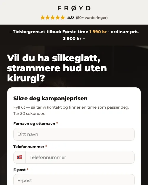 Landing page Arcads made for Frøyd