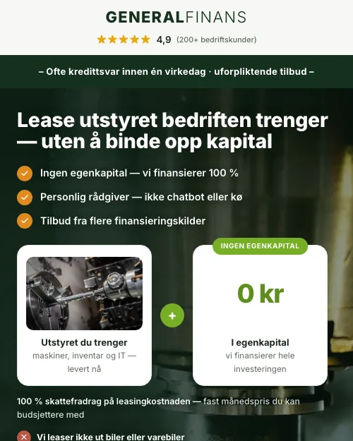 Landing page Arcads made for Generalfinans